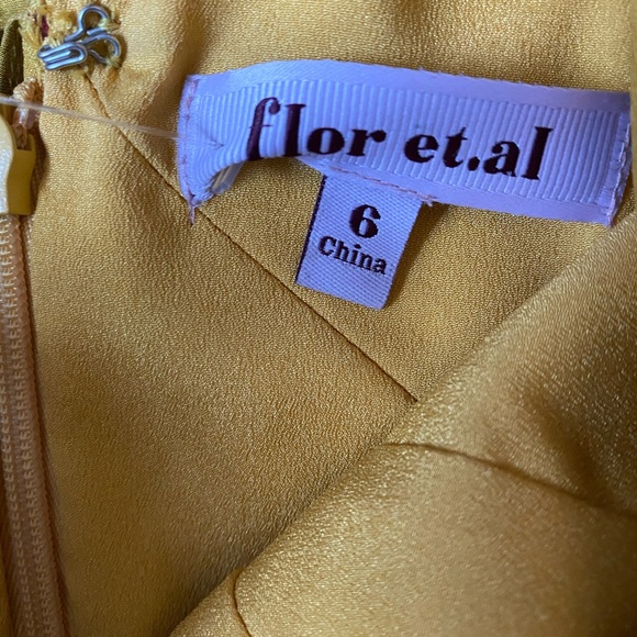 FLOR ET AL Melissa Rosebud Tiered Ruffle Gown 6 - Picture 5 of 16